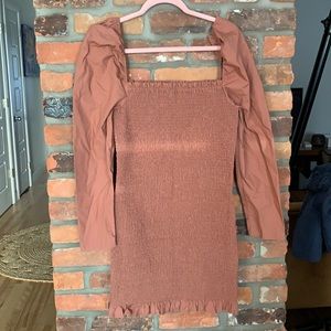 Beautiful spring/ summer midi long sleeve dress (elastic )